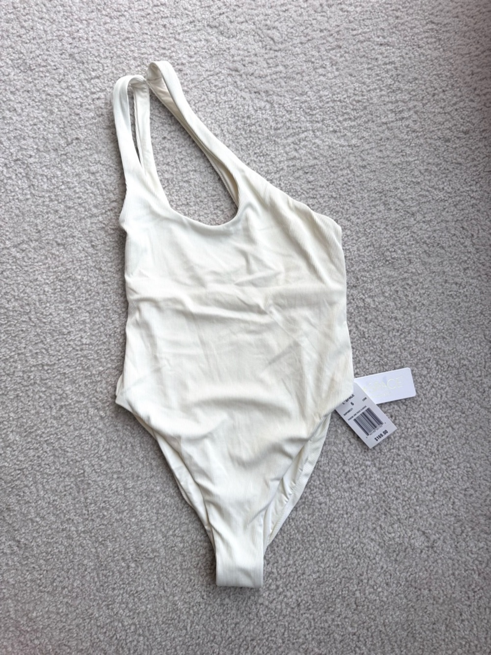L*SPACE Cream Ribbed Phoebe One Piece - Picture 10 of 15